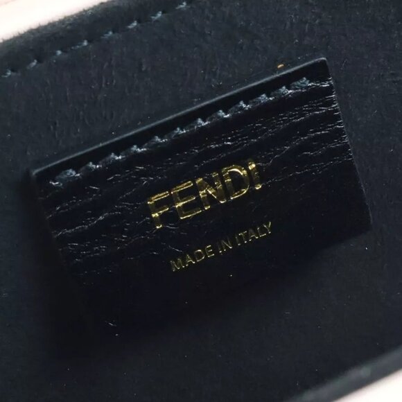 Auth FENDI Box Orinzzontale Vit Shoulder Bag Pink Beige Leather - Picture 14 of 15